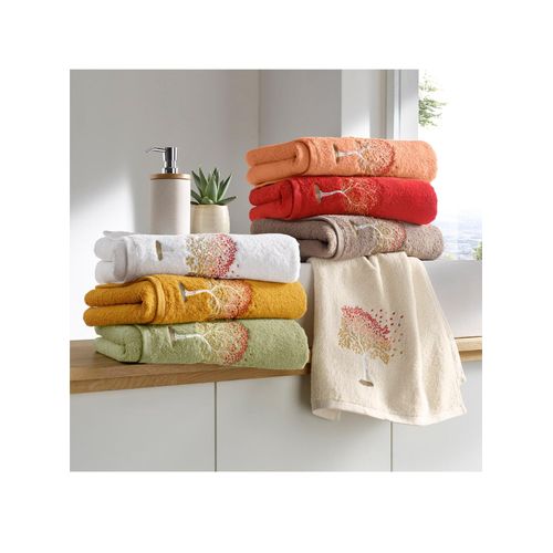 Handtuch WÄSCHEPUR Gr. 2, gelb (ocker), B:70cm L:140cm, Walkfrottee, 100% Baumwolle, Handtücher (Packung)