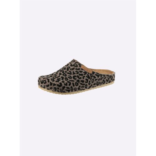 Hausschuh MUBB, Damen, Gr. 36, beige (beige, gemustert), Wolle, Filz, sportlich, Schuhe