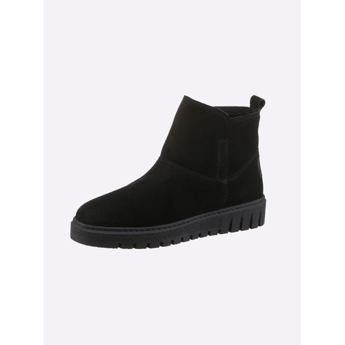 Stiefelette CASUAL LOOKS, Damen, Gr. 41, schwarz, Veloursleder, Glattleder, modisch, Schuhe