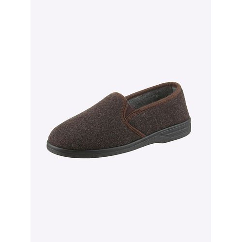 Hausschuh CASUAL LOOKS, Herren, Gr. 43, braun (schoko), Textil, Basic, Schuhe