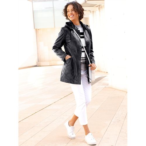 Lederjacke CASUAL LOOKS, Damen, Gr. 24, schwarz, 100% Lammnappaleder, unifarben, Langarm, Jacken