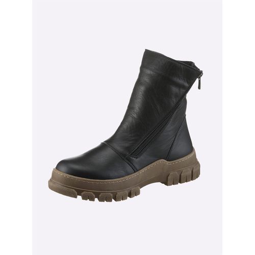 Stiefelette ANDREA CONTI, Damen, Gr. 39, schwarz, Leder, Rindsleder, Glattleder, modisch, Schuhe