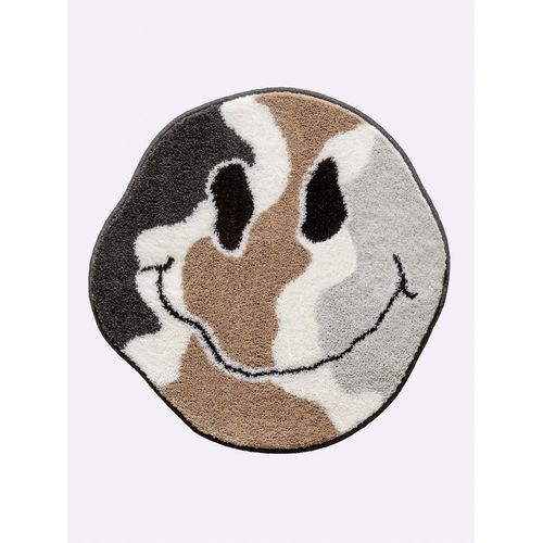 Badematte GRUND Gr. 2, grau (grau, anthrazit), rund (75cm x 75cm),, Badematten