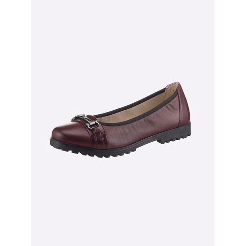 Slipper CAPRICE, Damen, Gr. 39, rot (bordeaux), Glattleder, Lackleder, sportlich, Schuhe
