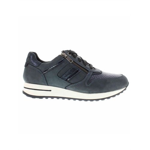 Sneaker CASUAL LOOKS, Damen, Gr. 40, blau (jeansblau), Glattleder, Lackleder, Nubukleder, sportlich, Schuhe