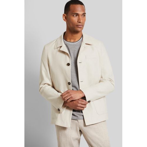 Sakko BUGATTI, Herren, Gr. 52, beige (ecru), 78% Baumwolle, 22% Polyester, casual, normal, Langarm Manschette, Sakkos, mit Umlegekragen