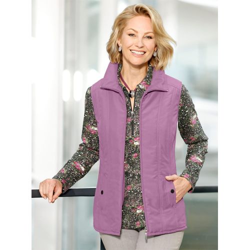Kurzweste CLASSIC BASICS, Damen, Gr. 42, lila (violett), 100% Polyester, unifarben, Westen