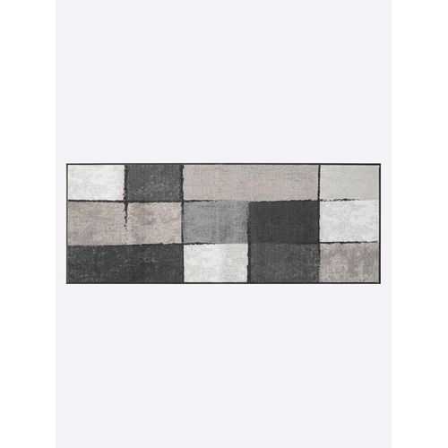 Fußmatte SALONLOEWE Gr. 2, grau (grau, gemustert), B:50cm H:7mm L:75cm, Polyamid, Kunstfaser, Teppiche