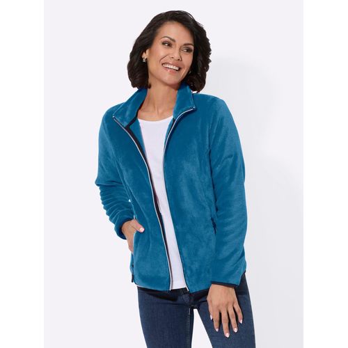 Fleecejacke CASUAL LOOKS, Damen, Gr. 36, blau (topas), 100% Polyester, unifarben, Langarm, Jacken