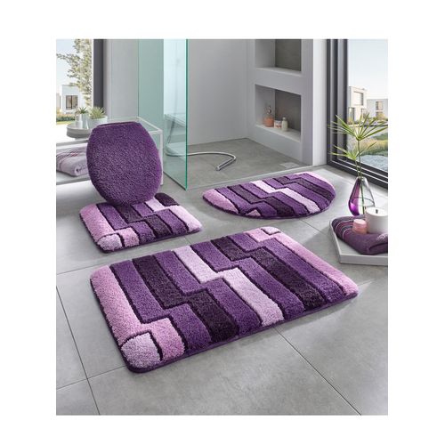 Badematte HAGEMANN Gr. 1, lila (violett), WC-Vorleger rechteckig (50cm x 50cm),, Badematten