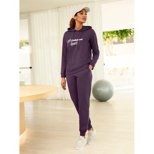 Sportanzug CATAMARAN, Damen, Gr. 40/42, lila (aubergine), 50% Baumwolle, 50% Polyester, Sportanzüge