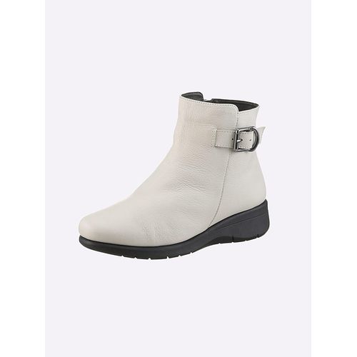 Stiefelette CASUAL LOOKS, Damen, Gr. 39, beige (ecru), Glattleder, Schuhe