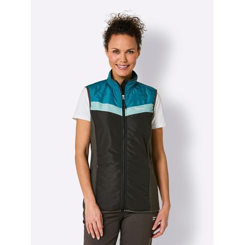 Steppweste CATAMARAN, Damen, Gr. 44, grau (graphit), 100% Polyester, Einsatz:88% Polyester, 12% Elasthan, Wattierung:100% Polyester, unifarben, mehrfarbig, gemustert, gestreift, Westen