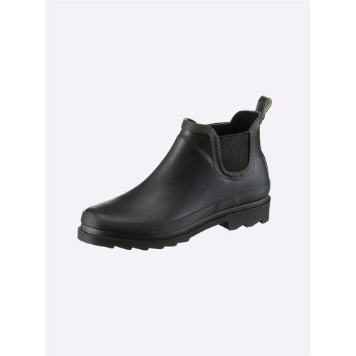 Gummistiefelette HEINE, Damen, Gr. 38, schwarz, Gummi, modisch, Schuhe