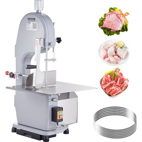 VEVOR Knochen Sägemaschine, 1500 W 300 kg/h Elektrische Knochenschneidemaschine, 490x380 mm Knochenschneidemaschine, 4-200 mm Schnittdicke Gastro-Fleischsäge, Kommerzielle Knochensäge Fleischbandsäge
