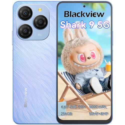 Blackview Shark 9 Handy 5G 24GB(8+16GB)+256GB/2TBTF,Octa Core,Super PD 50MP AI Fotoalbum, Smartphone ohne vertrag, 6.67“, 5000mAh, Dual SIM, 4K Video