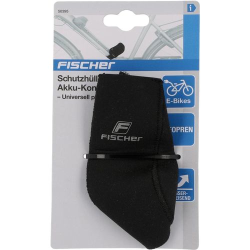 Akku-Schutzhülle FISCHER FAHRRAD, schwarz, HüllenB:11cm H:5cm T:5cm, Neopren, B:11cm H:5cm T:5cm