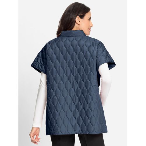 Steppweste INSPIRATIONEN, Damen, Gr. 42, blau (rauchblau), 100% Polyester, Wattierung:100% Polyester, gemustert, Westen