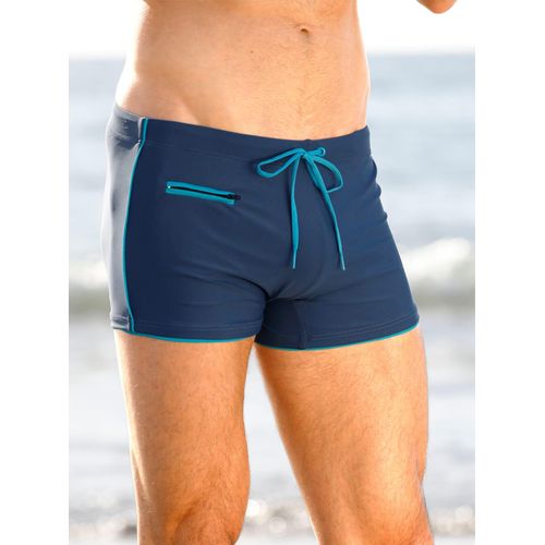 Badehose FEEL GOOD, Herren, Gr. 7, Normalgrößen, blau (dunkelblau), Polyamid, Elasthan, Badehosen