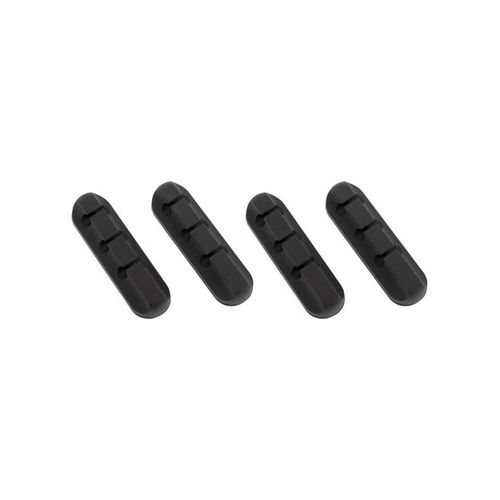 DUTZO Kabelhalter - 3 loch - 4 pack - Schwarz