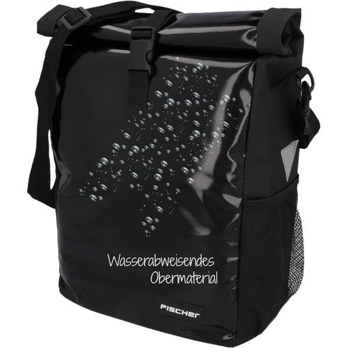 Fahrradtasche FISCHER FAHRRAD, schwarz, Taschen, B/H/T: 43,5cm x 41cm x 35cm, Tarpaulin, Polyester, B:43,5cm H:41cm T:35cm