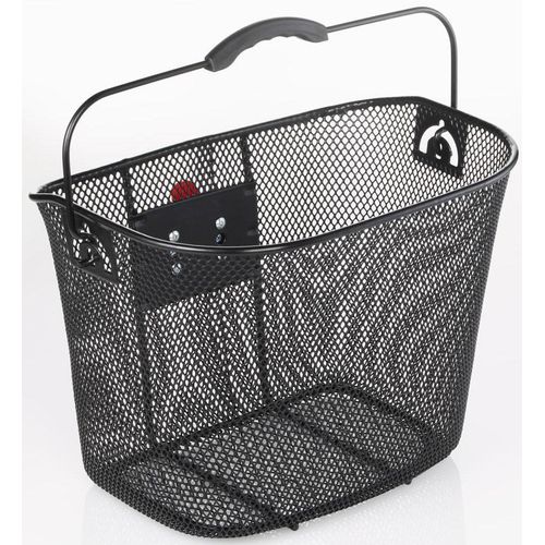 Fahrradkorb FISCHER FAHRRAD, schwarz, Taschen, B/H: 25cm x 34cm, Metall, B:25cm H:34cm