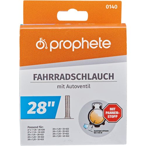 Fahrradschlauch PROPHETE "Fahrradschlauch", schwarz (farbe}), Fahrradschläuche, 48mm, Autoventil (AV), 28 Zoll (71,12cm)