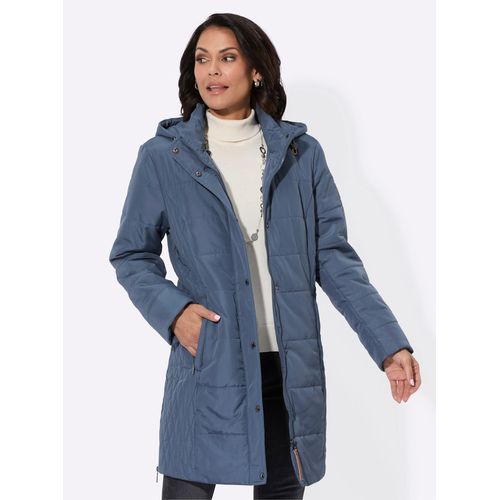 Steppjacke CASUAL LOOKS, Damen, Gr. 54, blau (rauchblau), 100% Polyester, Wattierung:100% Polyester, unifarben, Langarm, Jacken