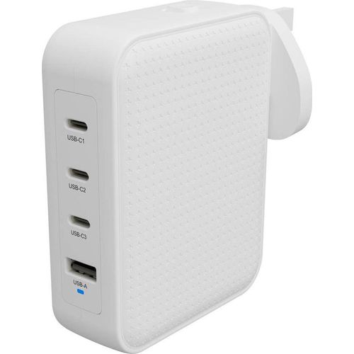 Hyper HyperJuice 145W USB-C GaN Reiseladegerät mit 4 Anschlüssen - Schwarz