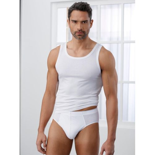 Slip SCHIESSER, Herren, Gr. 6, weiß, 95% Baumwolle, 5% Elasthan, Unterhosen