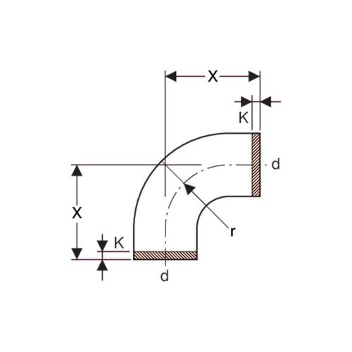 Geberit PE Segmentbogen 90 Grad, Außendurchmesser 200mm 370055161
