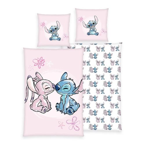 Disney Stitch Bettwäsche Größe 80x80 + 135x200 cm