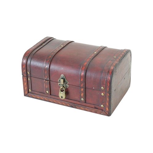 HMF 6401-130 Schatztruhe aus Holz mit Schloss, 30 x 20 x 15 cm, Spanien