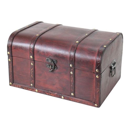 HMF 6406-135 Schatztruhe aus Holz, 35 x 25 x 20 cm, Portugal