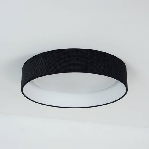 LED-Deckenleuchte Plafond, schwarz, Stoff, Ø 45 cm, 3-step
