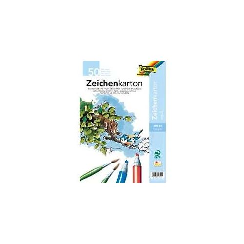 Folia Zeichenpapier 8300 DIN A4 120 g/m2 Weiß 50 Blatt