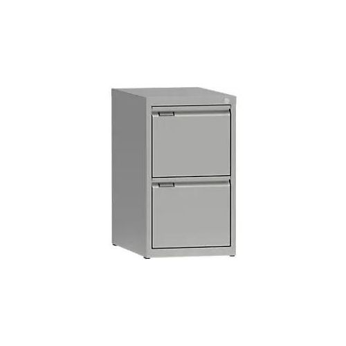 Metall Aktenschrank 2 Schübe 405 x 623 x 704 mm Grau