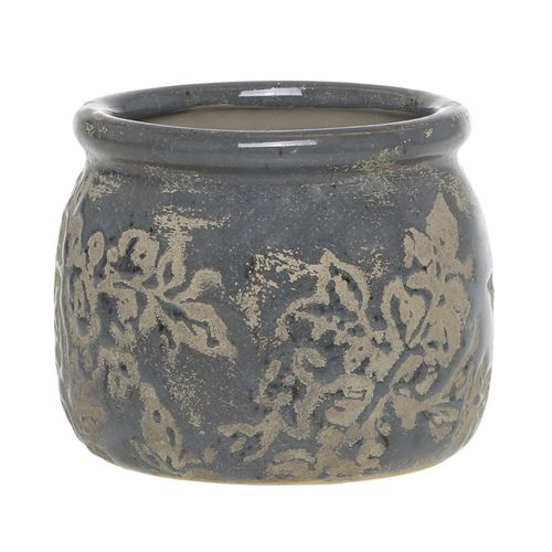 Chic Antique Antibes Blumentopf mit Blumenmuster, H13/D15,5 cm