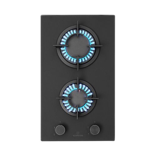 Firetale Gaskochfeld 2-flammig Aluminium-Brenner Erdgas/Propangas inkl. Schlauch und Druckminderer Schwarz 2 Brenner