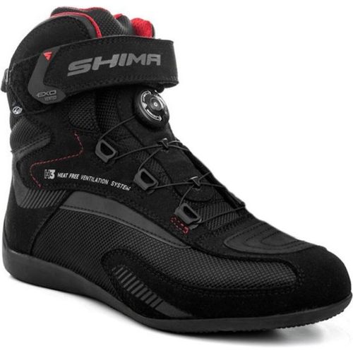 SHIMA Exo Vented Motorrad Schuhe, schwarz, 45