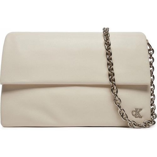 Calvin Klein Jeans Damen Micro Mono Ew Flap25 beige Handtasche