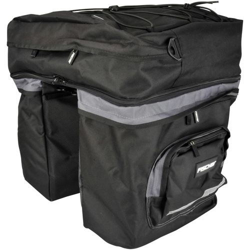 Fahrradtasche FISCHER FAHRRAD, schwarz, Taschen, B/H/T: 47cm x 40cm x 6cm, Polyester, B:47cm H:40cm T:6cm