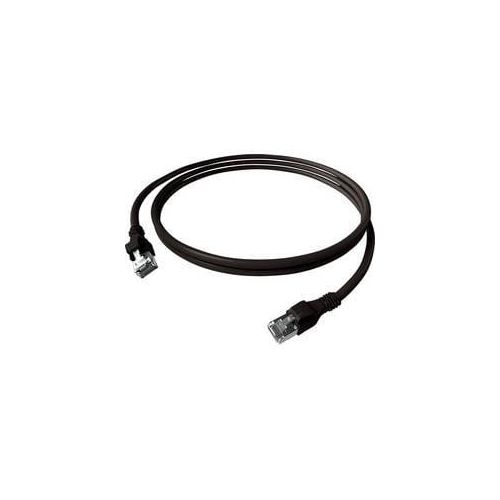 EasyLan DualBoot PushPull IP20 Patchkabel, Cat.6A (Class EA), S/FTP, schwarz, 0,5 m