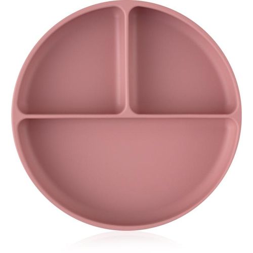 Petite&Mars Take&Match 6m+ bord met vakjes Ronde Dusty Rose 1 st