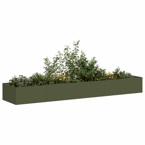 Pflanzgefäß Olivgrün Stahl Steel/Olive Green | Größe: 360 x 80 x 40 cm