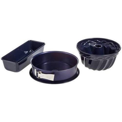 Dr.Oetker Backformenset Backliebe , Dunkelblau , Metall , Made in Germany , hitzebeständig, beschichtet, einfache Reinigung , Backen, Backformen,
