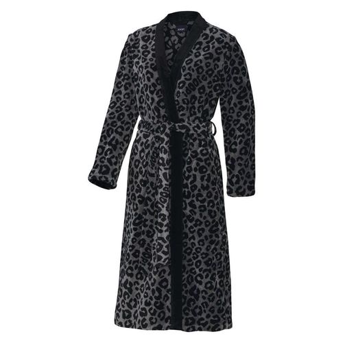 Joop! Bademantel, Schwarz, Textil, Animalprint, Gr. 40/42, Oeko-Tex® Standard 100, Handmade in Germany, Taschen, besonders flauschig, angenehm warm, hochwertige Qualität, Badtextilien, Bademäntel, Bademäntel Damen