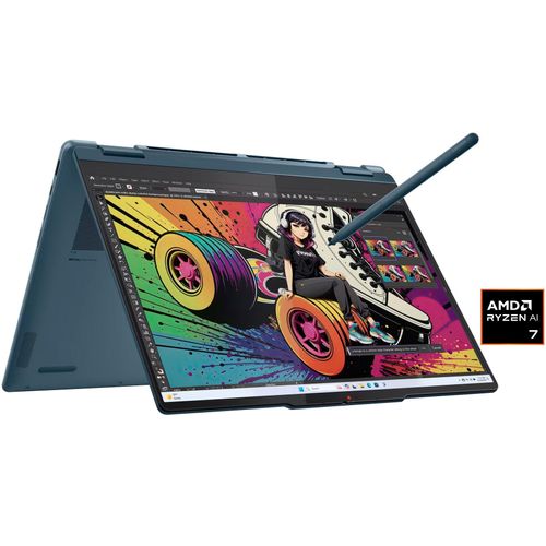 LENOVO Convertible Notebook "Yoga 7 2-in-1 14AKP10", blau (tidal teal), 16 GB RAM 512 GB SSD, Ryzen™ AI 5, Windows 11 Home, Notebooks