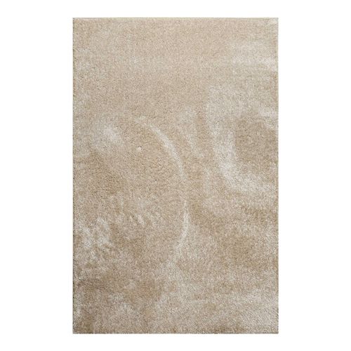 Teppich HOMIE LIVING "Flavio", beige (sand beige), B:80cm H:30mm L:230cm, Polypropylen, Teppiche, Teppich, Hochflor, gewebt, weich, uni, Wohnzimmer, Schlafzimmer, waschbar