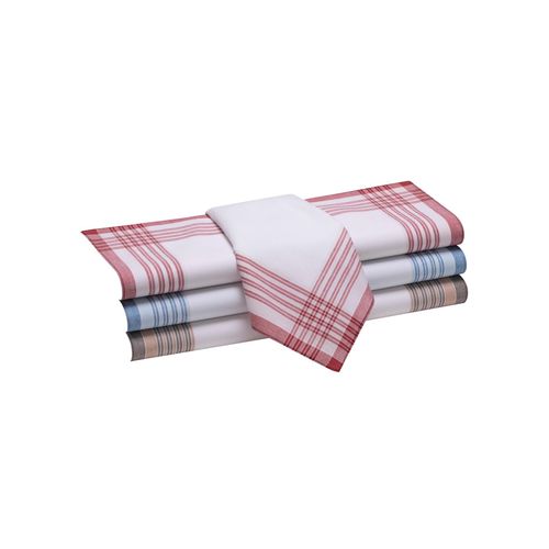 Taschentuch, Damen, Gr. 4-Stück-Packung, bunt (farbig, sortiert), Baumwolle, gemustert, Modetücher